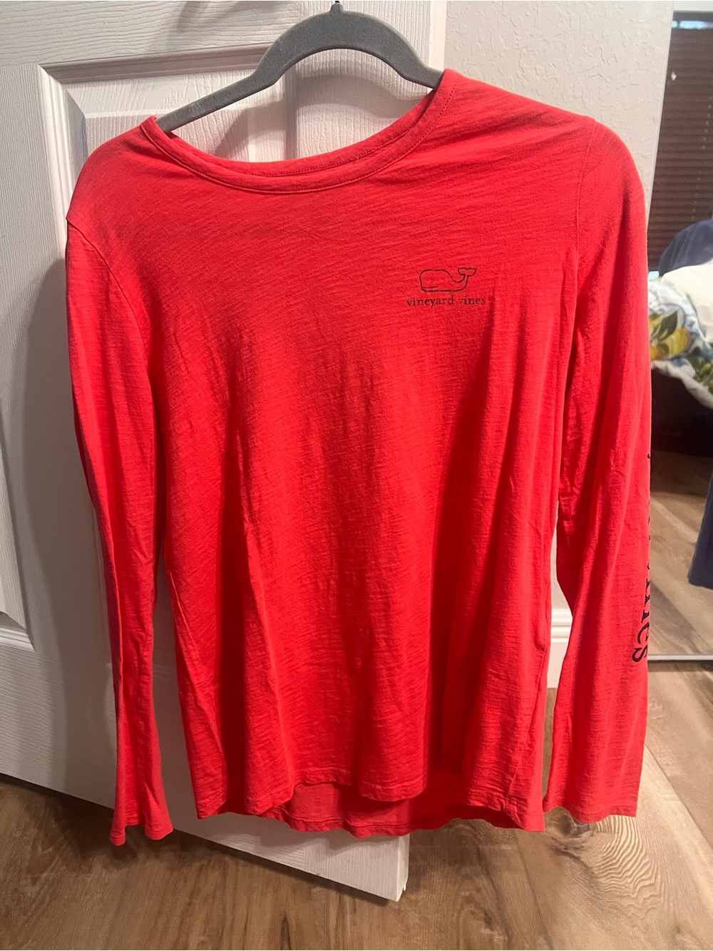 Vineyard Vines Long Sleeve Slub Tee with Whale Logo